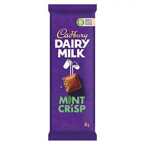 Cadbury Dairy Milk Mint Crisp Chocolate 80gm Glamshow
