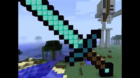 Minecraft Diamond Sword Statue Youtube