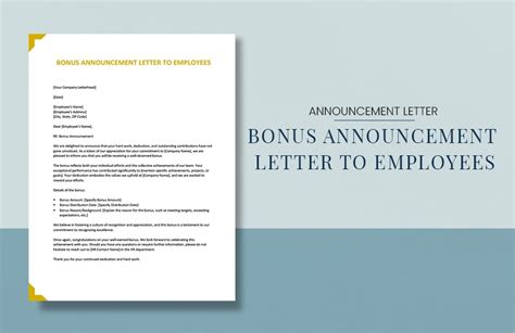 Bonus Announcement Letter To Employees in Word, Google Docs - Download | Template.net