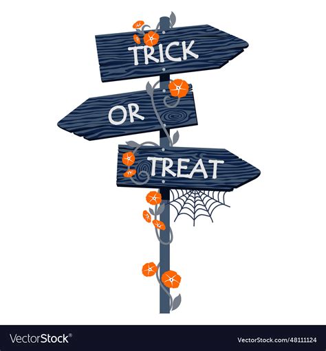 Road Sign Halloween Royalty Free Vector Image Vectorstock