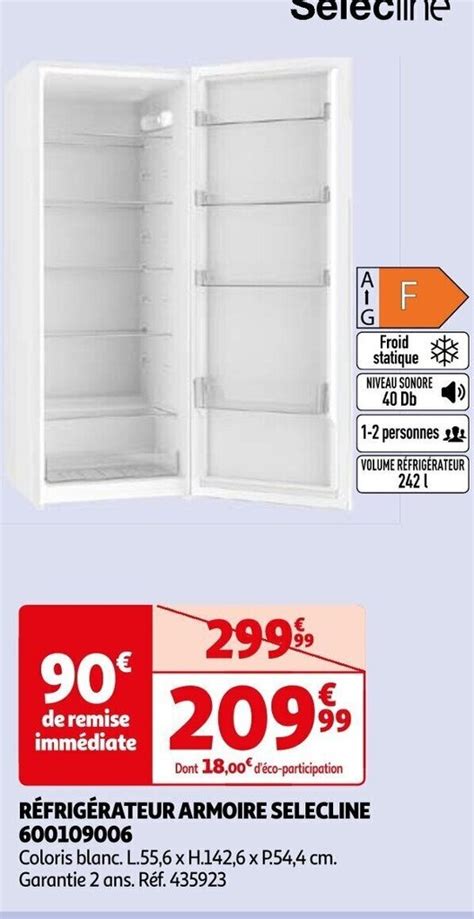 Promo R Frig Rateur Armoire Selecline Chez Auchan