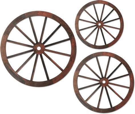 Yiya Pcs Wagon Wheel Decor Cm Rustic Wagon Wheel Wall Decor