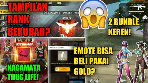 EMOTE BISA DI BELI PAKAI GOLD TAMPILAN RANK JADI KEREN DI NEXT UPDATE