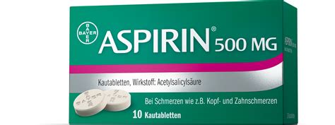 Aspirin 500 Mg Kautabletten Gebrauchsinformation