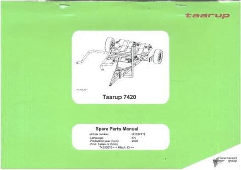 Kverneland Taarup 7120 And 7420 Bale Wrapper Parts Manual