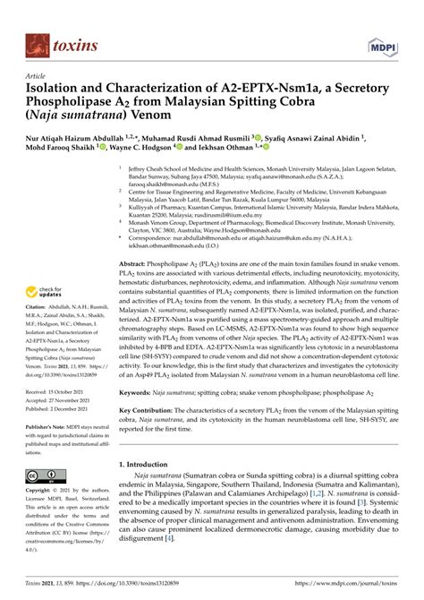 Pdf Isolation And Characterization Of A Eptx Nsm A A Secretory