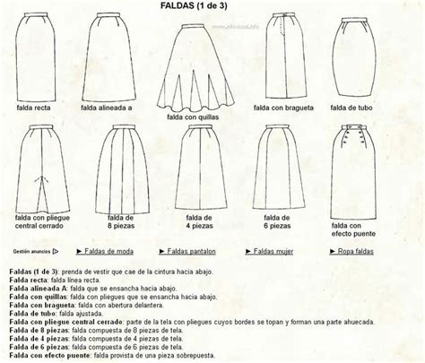 Tipo De Faldas Tipos De Faldas Faldas Costura