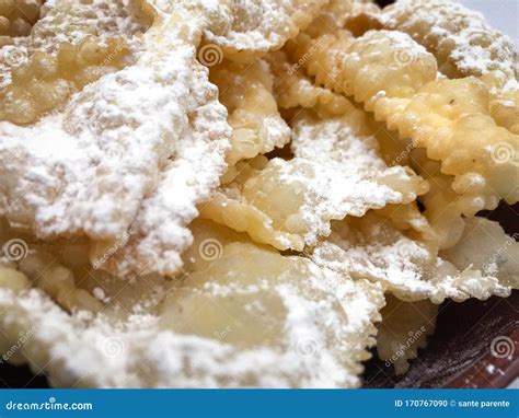 Delicious Fried Chiacchiere An Italian Traditional Pastry To Celebrate Carnival From Puglia