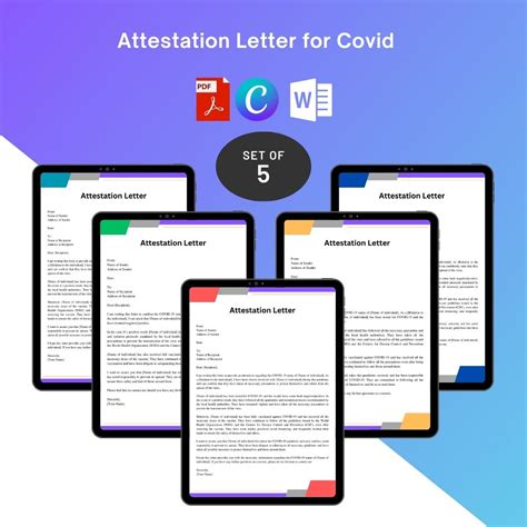 5 Attestation Letter Template Samples With Examples Word