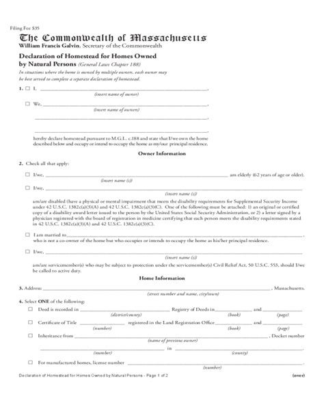 2023 Declaration Of Homestead Form Fillable Printable Pdf Forms Images