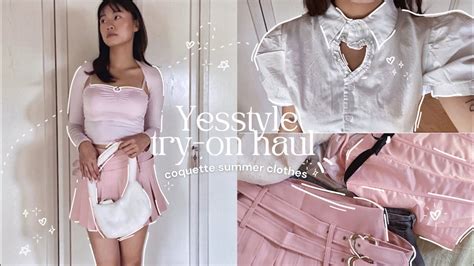 Yesstyle Haul Try On Coquette Summer Clothes ‎♡₊˚ 🦢 Cute And Aesthetic Youtube