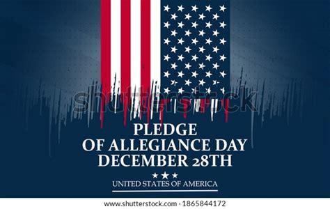 Pledge Allegiance Day On December 28th Stock Vector (Royalty Free ...