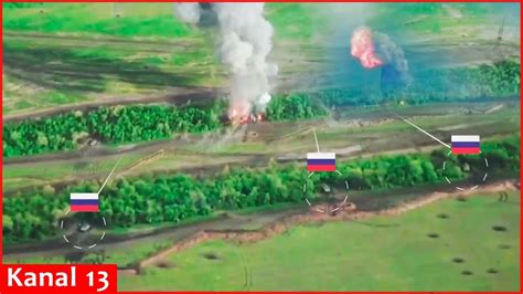 Three 2S5 "Giasint-S" artillery units placed in forest by Russians ...