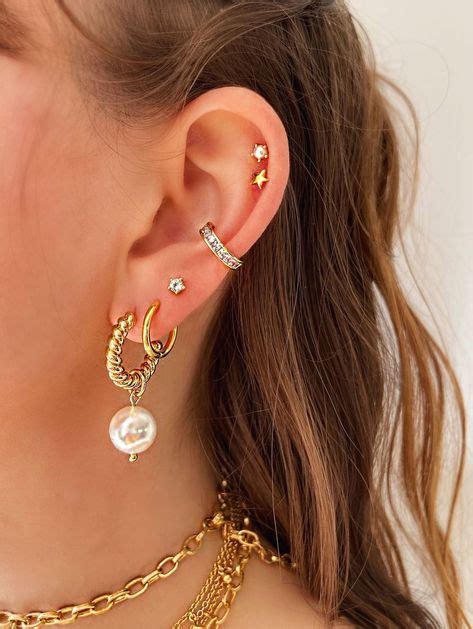 Detachable Pearl Ear Hoops In Big Jewelry Classic Gold Baroque