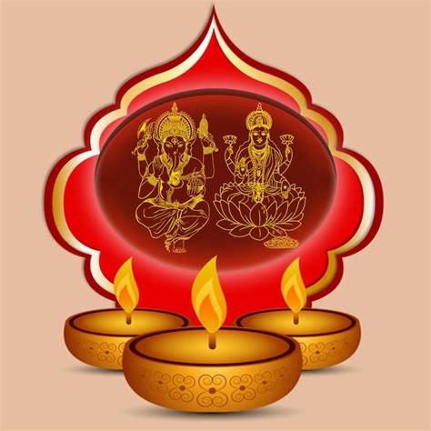 Premium PSD | Ganesh Laxmi Puja artwork festival happy Diwali Deepawali ...