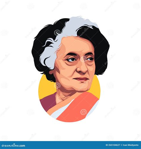 Caricature Of Indira Gandhi Cartoon Vector | CartoonDealer.com #265104627
