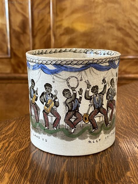 Antiques Atlas Large Victorian Staffordshire Mug Circa 1870
