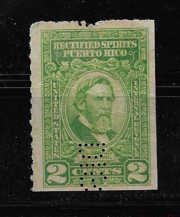 Puerto Rico Stamp Vfu Rectified Spirits Agoc Europe Spain