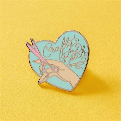 Crafty Bitch Enamel Pin Punkypins