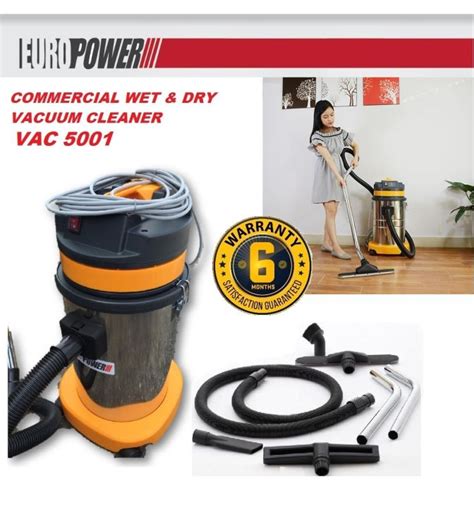 Europower Eurox Vac5001 1800w 30l Stainless Steel Wet And Dry Vacuum