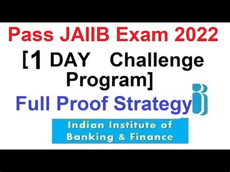 Pass Jaiib Exam Day Challenge Program Youtube