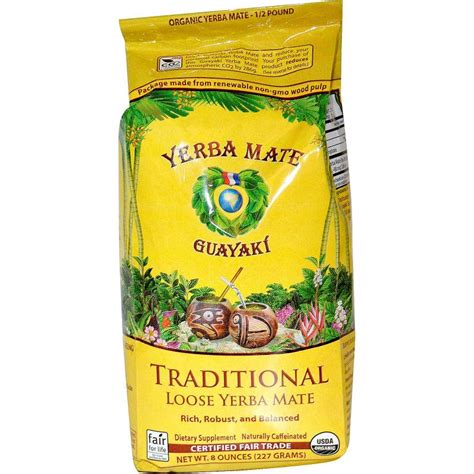 Guayaki Traditional Yerba Mate Loose Leaf 8 Oz 6 Pack