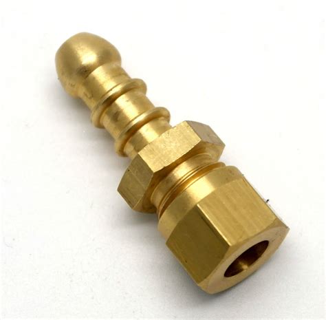 British Made 8mm Compression Fitting To Lpg Fulham Nozzle To 8mm Id