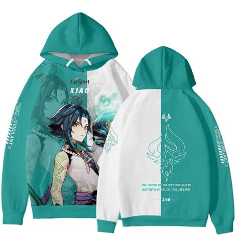 Hot Game Genshin Impact Hooded Sweater Cosplay Costume Xiao Aether