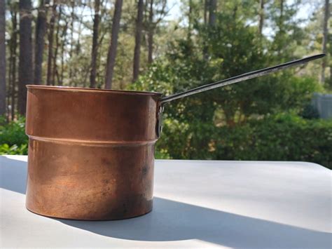 Vintage Copper Saucepan Circa 1950s Etsy