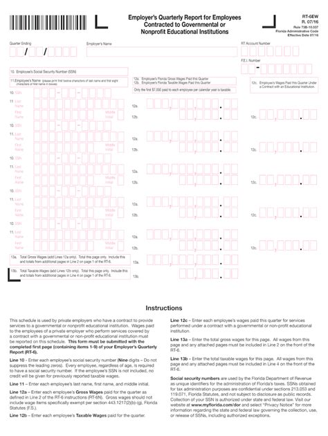 2016 2022 Form Fl Rt 6ew Fill Online Printable Fillable Blank Pdffiller