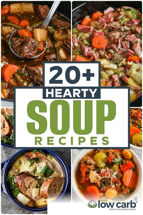 Hearty Soup Recipes So Many Easy Recipes Easy Low Carb