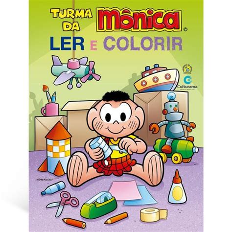 Livro Gigante Ler E Colorir Cascao Livros De Entretenimento