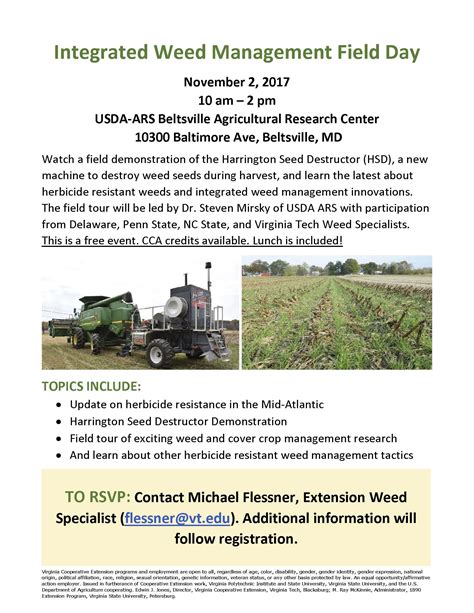 Integrated Weed Management Field Day Virginia Ag Pest And Crop Advisory