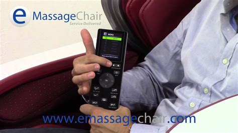 Infinity Iyashi Massage Chair Video Remote Youtube