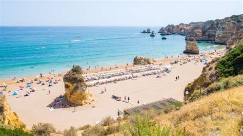 Praia Dona Ana De La Playa De Portugal Algarve En Lagos Imagen De