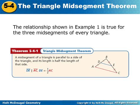 5 4 The Triangle Midsegment Theorem Warm Up Lesson Presentation Ppt Download