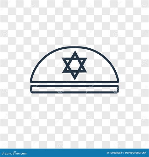 Kippah Linear Icon Cartoon Vector 203603297