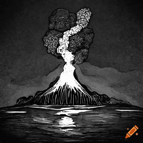 Small Volcano Drawing