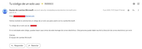 Es El Correo De C Digo De Un Solo Uso De Outlook Peligroso