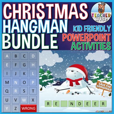 Christmas Hangman BUNDLE | Digital Kid Friendly Games | PowerPoint ...