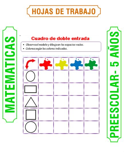 Tablas O Cuadros De Doble Entrada