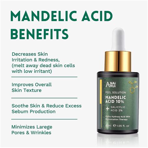 Mandelic Acid 10% with Salicylic Acid 2% Tea Tree Oil AHA BHA Skin
