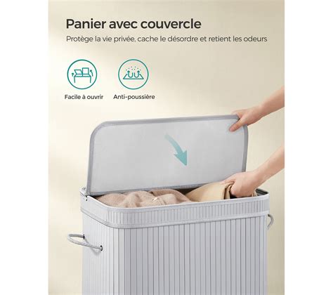 Panier Linge Sale Avec Couvercle Sac Int Rieur Amovible Et Lavable