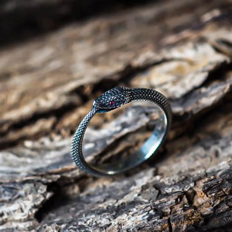 Classic Ouroboros Snake Ring Sterling Silver Made In Etsy Uk