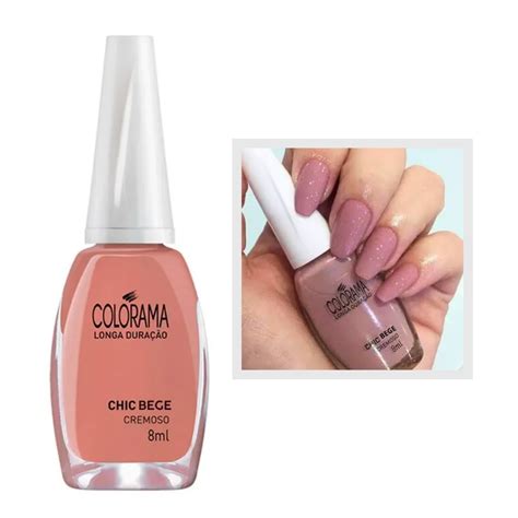 Esmalte Colorama Chic Pele Nude Cremoso Longa Duração ml Gabeauty Cosméticos