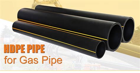 Hdpe Gas Pipe Polyethylene Pipe With Yellow Stripe For Oil And Gas