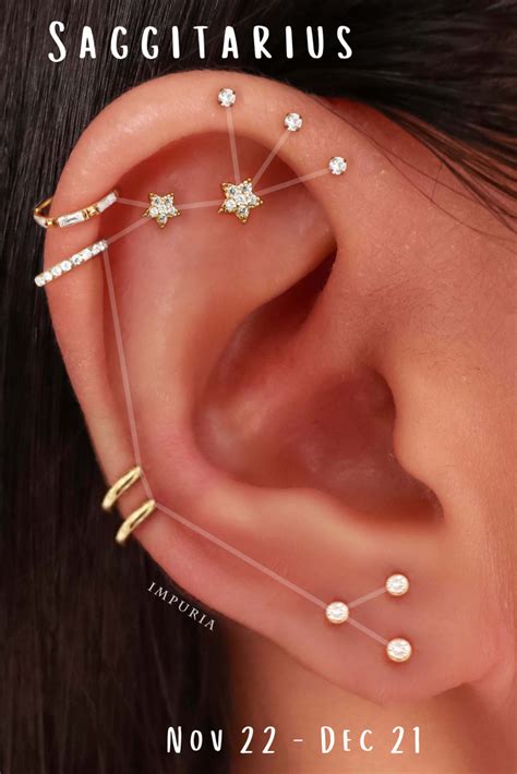 12 Zodiac Constellation Ear Piercing Ideas Impuria Ear Piercing