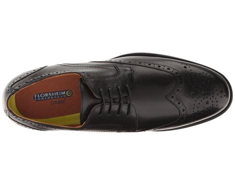 Florsheim Leather Midtown Wingtip Oxford In Black For Men Lyst