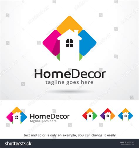 Home Decor Logo Template Design Vector Stock Vector 360177809 - Shutterstock