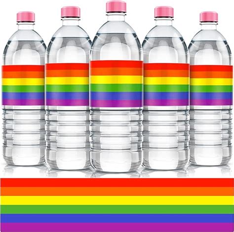 Amazon Pcs Gay Pride Decor Rainbow Water Bottle Labels Pride